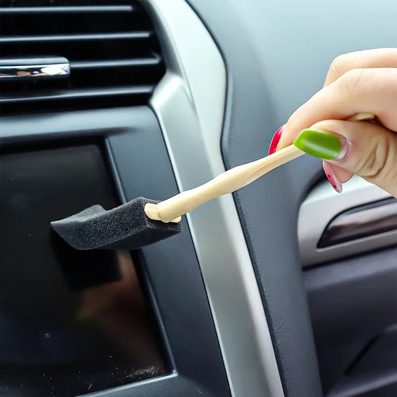 Car Air Conditioner Vent Cleaner Cleaning Brush Detailing Scrub Brushes Outlet Wash Duster Dust Removal Auto Interior Clean Tool - Matedetail