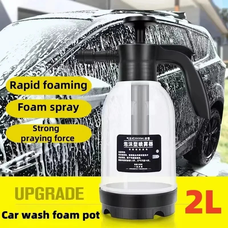 1/2pcs 2L Hand Pump Foam Sprayer Pneumatic Washer Foam Snow Foam High Pressure Car Wash Spray Bottle for Car Home Cleaning - My Store