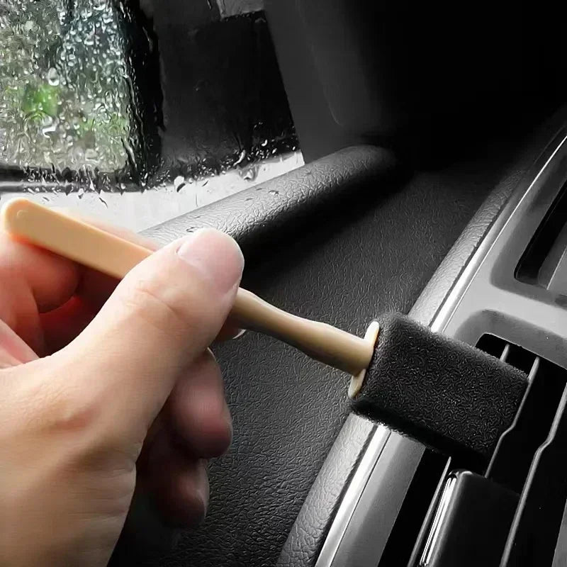 Car Air Conditioner Vent Cleaner Cleaning Brush Detailing Scrub Brushes Outlet Wash Duster Dust Removal Auto Interior Clean Tool - Matedetail