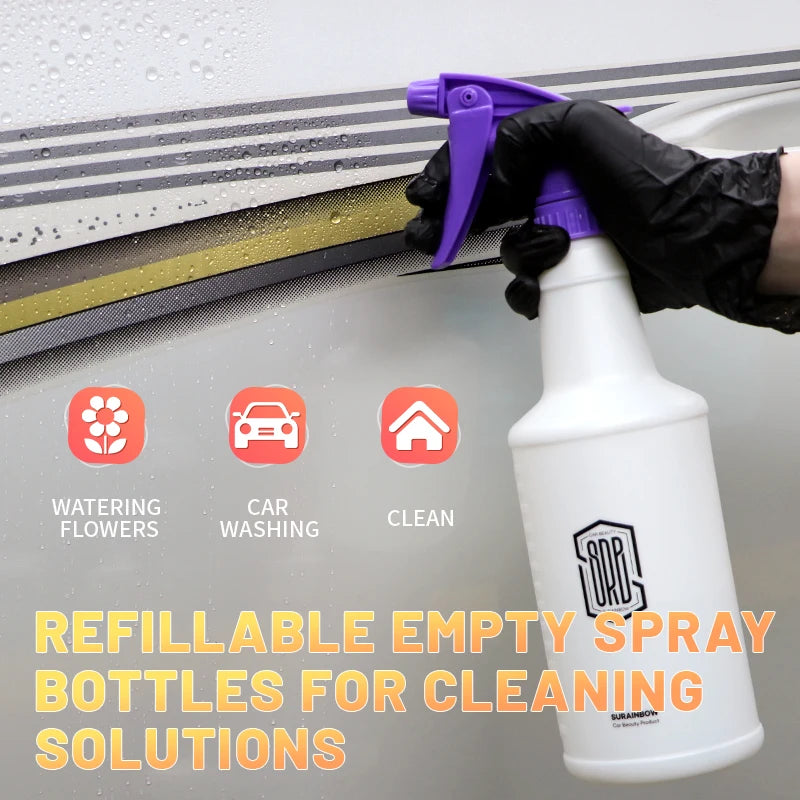 Car Ultra-fine Water Mist Cylindrical Spray Bottle HDPE Chemical Resistant Spray Auto Wash Watering Can, Heavy Duty Spray Bottle - My Store