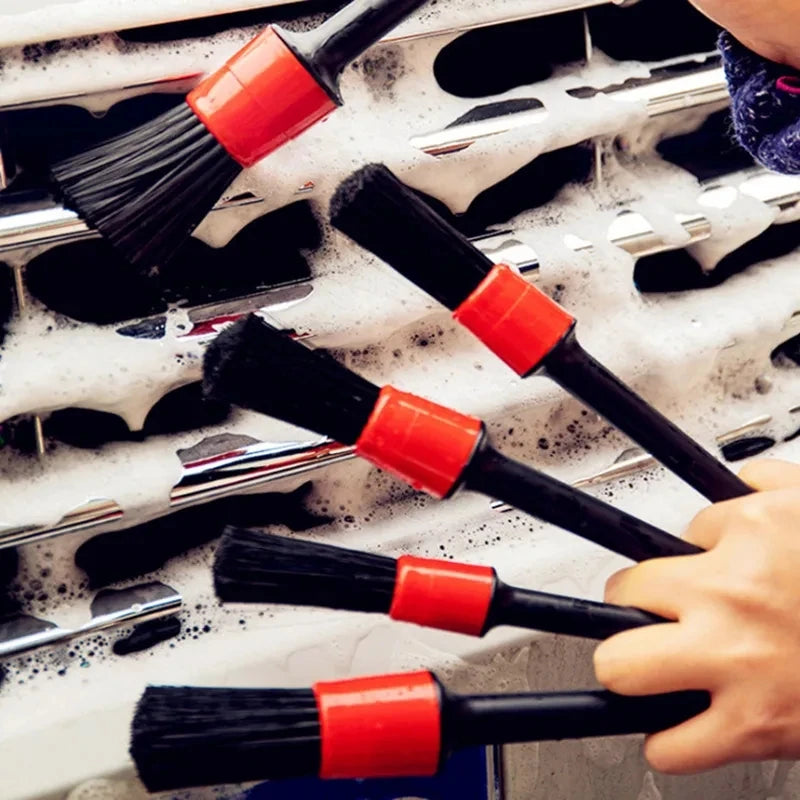1/5pcs Car Cleaning Brush Kit Automotive Detail Brushes For Car Interior Detailing Brush Set Wheel Rims Clean Brush Plastic - My Store