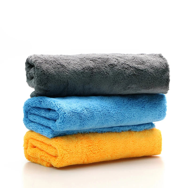 Coral Fleece Microfiber Highly Absorbent Cleaning Cloths, Reusable Kitchen Towels,Cleaning Glass, Kitchens, Bathrooms,Automotive - My Store
