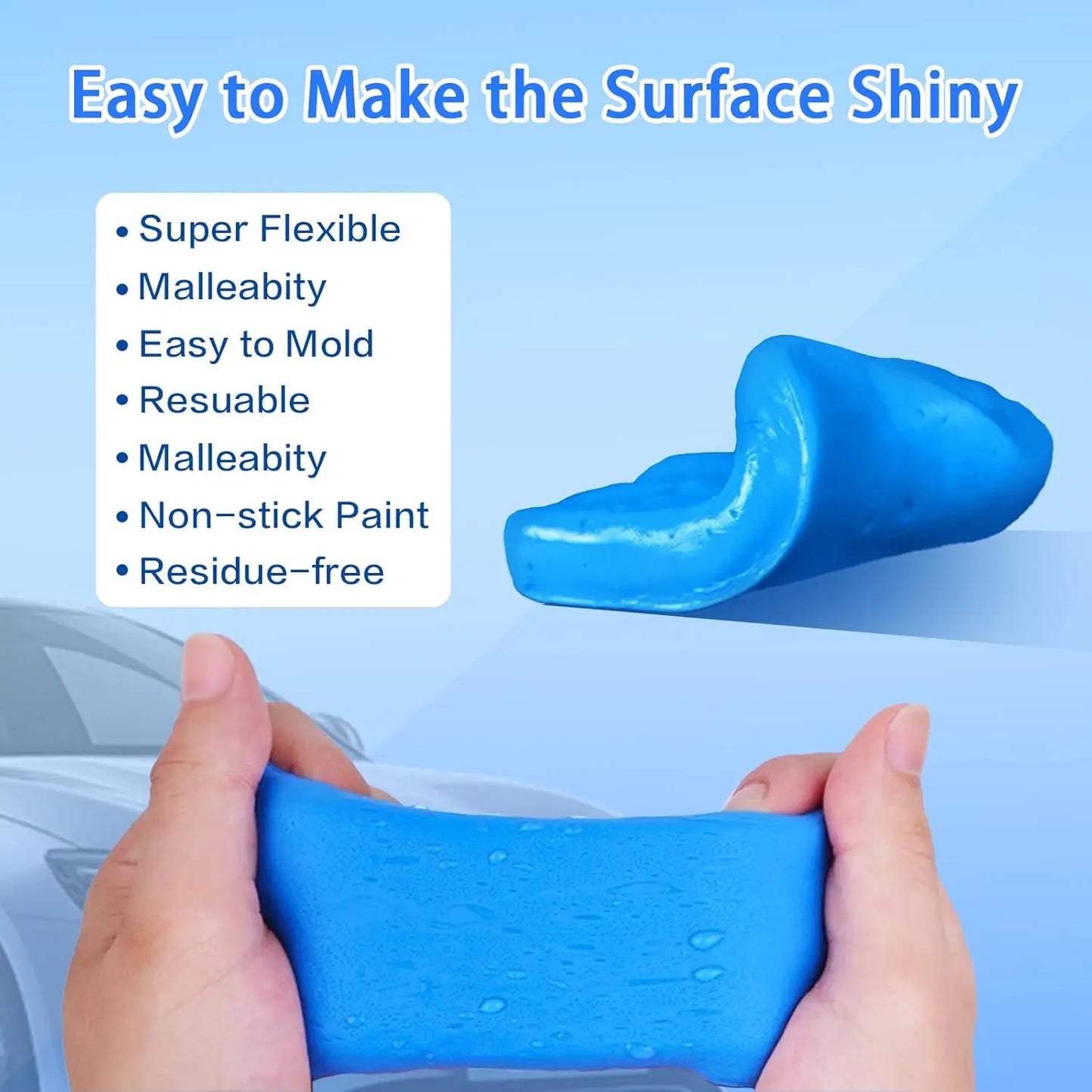 1-3Pcs Clay Bar Detailing Auto Car Clean Wash Cleaner Sludge Mud Remove Magic Blue Car Cleaning Car Brush Car Accessories - My Store