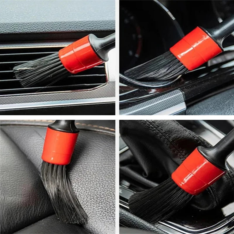1/5pcs Car Cleaning Brush Kit Automotive Detail Brushes For Car Interior Detailing Brush Set Wheel Rims Clean Brush Plastic - My Store