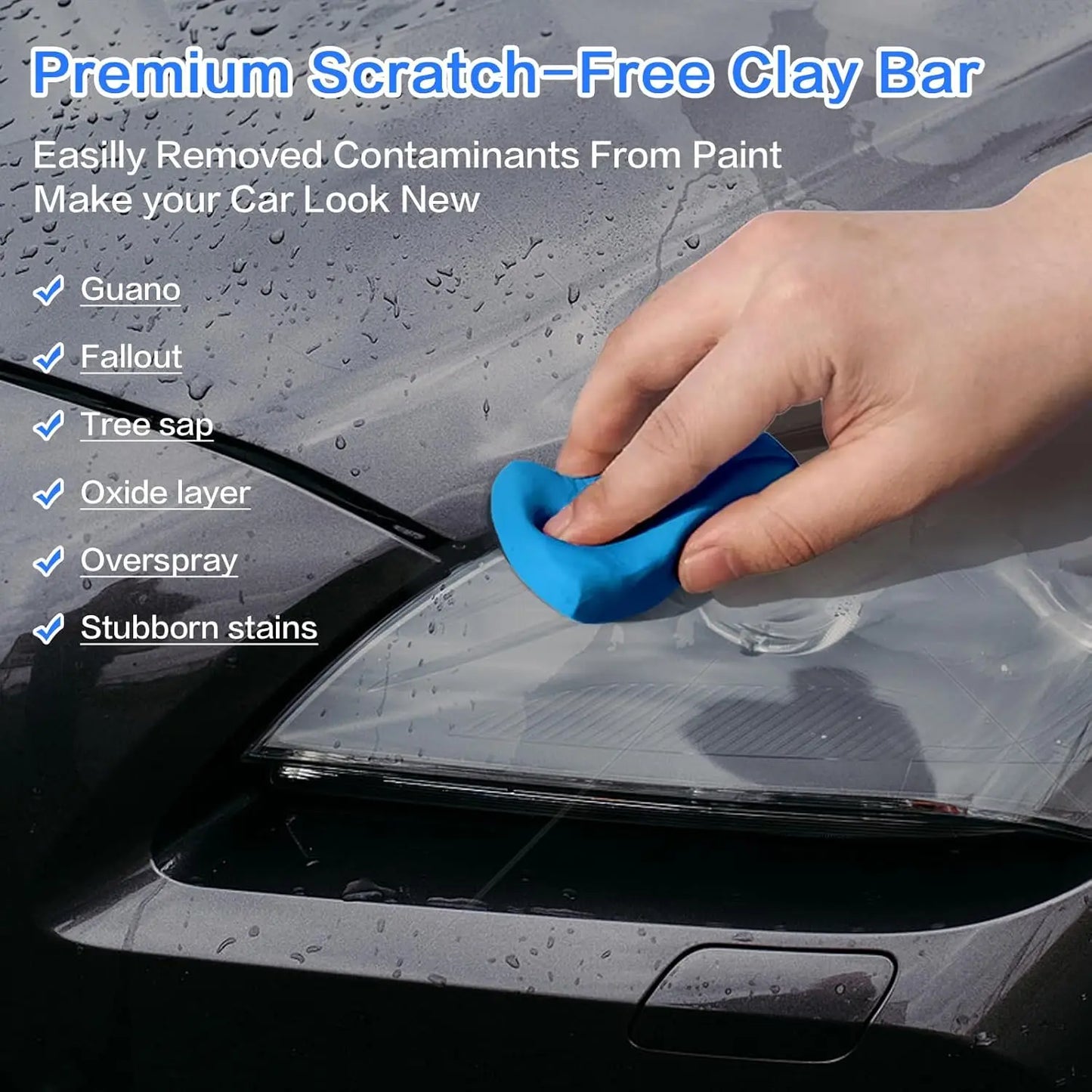 1-3Pcs Clay Bar Detailing Auto Car Clean Wash Cleaner Sludge Mud Remove Magic Blue Car Cleaning Car Brush Car Accessories - My Store