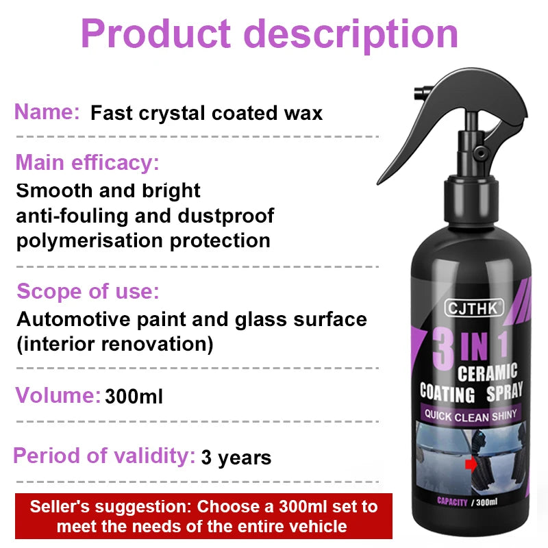 Ceramic Coating Car Nano Coating Agent Crystal Coating Liquid Hydrophobic Anti-Scratches Car Wax Coating Car Polishing Coating - My Store