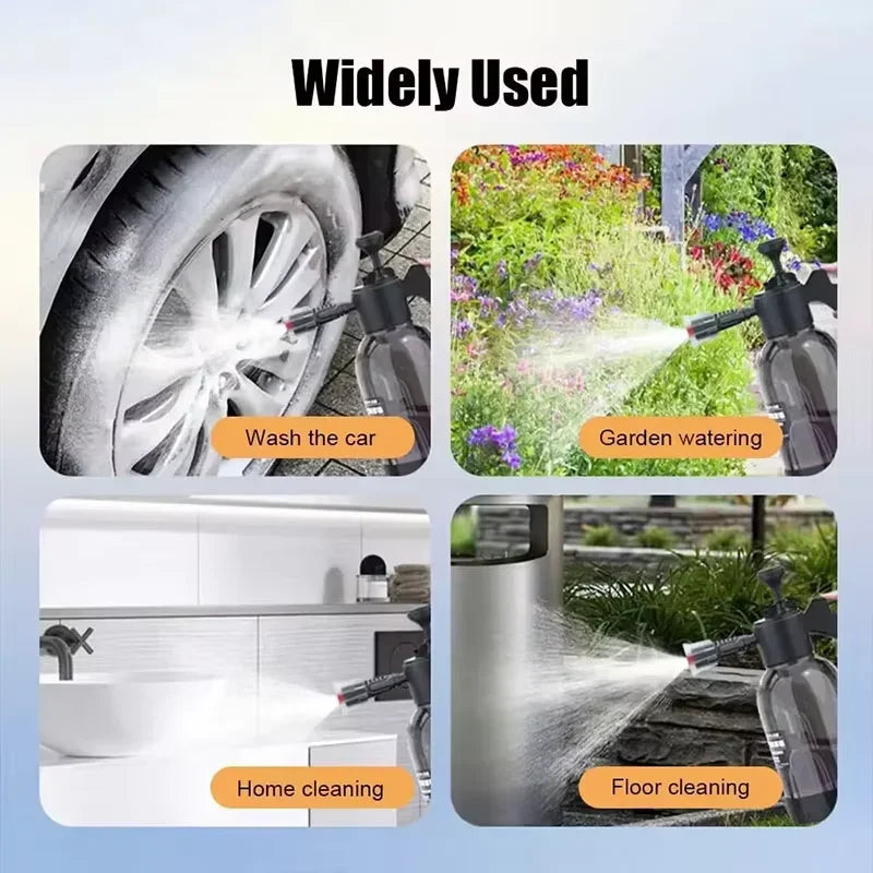 1/2pcs 2L Hand Pump Foam Sprayer Pneumatic Washer Foam Snow Foam High Pressure Car Wash Spray Bottle for Car Home Cleaning - My Store