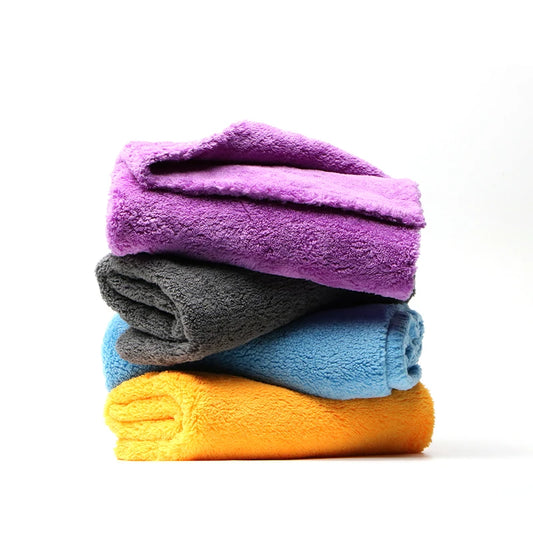 Coral Fleece Microfiber Highly Absorbent Cleaning Cloths, Reusable Kitchen Towels,Cleaning Glass, Kitchens, Bathrooms,Automotive - My Store